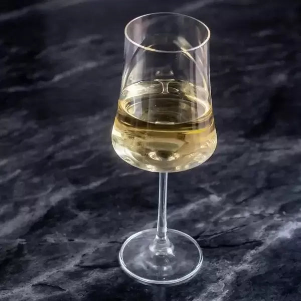 Jogo 6 Taças Cristal Vinho Branco Fundo Quadrado - DoceLar Loja