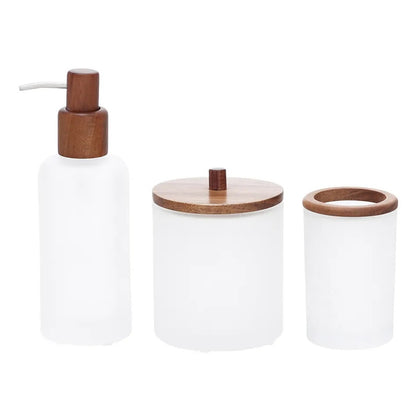KIT EM VIDRO PARA BANHEIRO - 3 PCS
