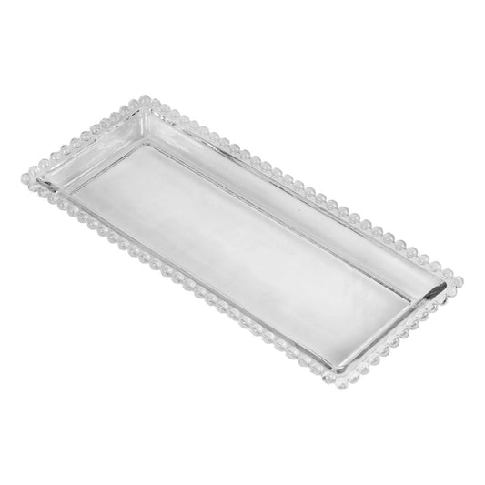 TRAVESSA 30 X 13 CM DE CRISTAL TRANSPARENTE PEAR