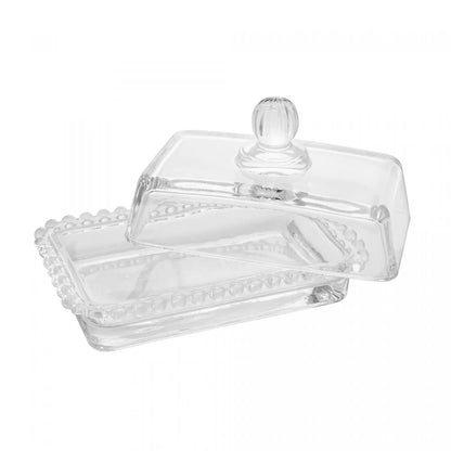MANTEIGUEIRA CRISTAL DE CHUMBO C/TAMPA PEARL 17x10,5x10cm