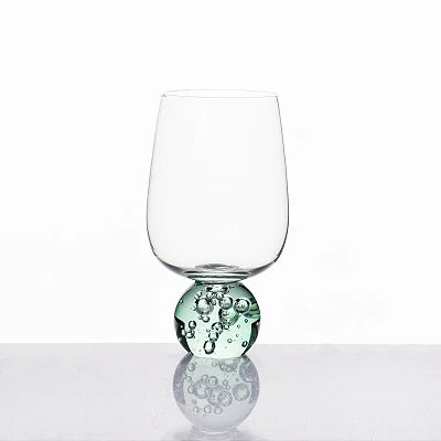 TAÇA TRANSPARENTE E VERDE 540ML