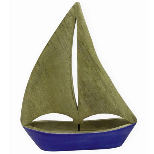 22381 BARCO MADEIRA BASE AZUL 30X40X7CM