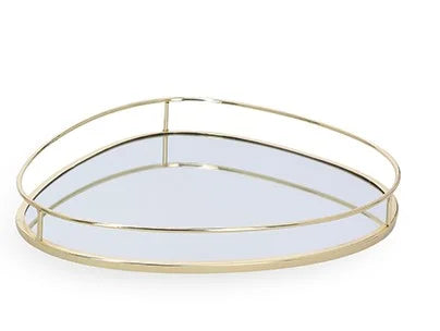 BANDEJA EM METAL COM ESPELHO