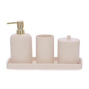 KIT EM POLIRRESINA PARA BANHEIRO - 4 PCS