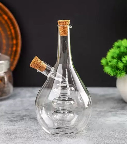 Galheteiro Sauce Para Azeite e Vinagre Borosilicato 2 Em 1 - DoceLar Loja