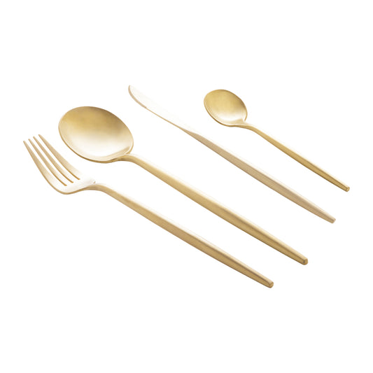 Faqueiro 24 Peças de Aço Inox Kyoto Champanhe - DoceLar Loja