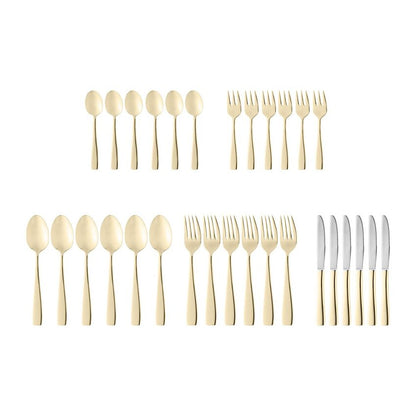 Faqueiro 30 Peças de Aço Inox Pisa Dourado - DoceLar Loja