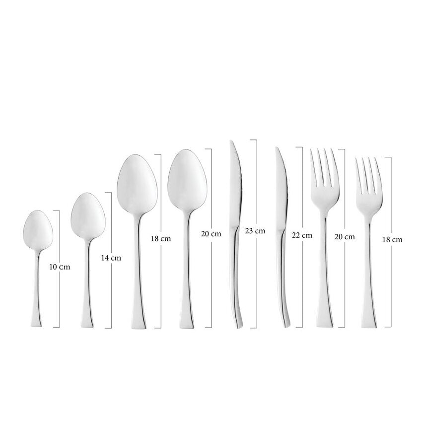 Faqueiro 48 Peças de Aço Inox Berna - DoceLar Loja