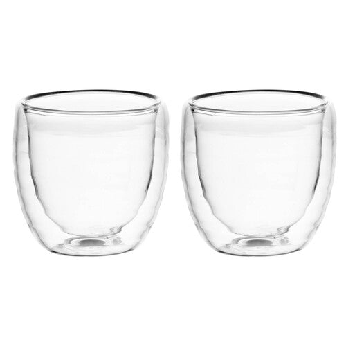 CJ 2 COPOS DE CAFE PAREDE DUPLA DE VIDRO GOMOS 80ML