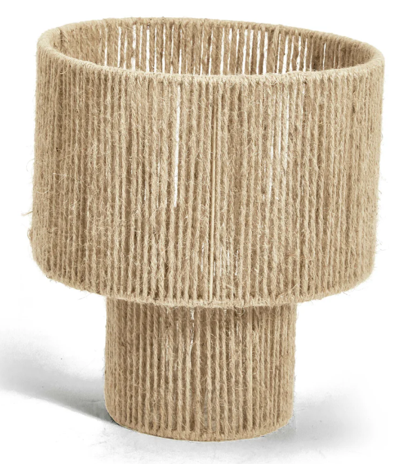 LANTERNA EM JUTA COM VIDRO