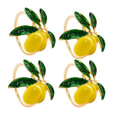 CJ 4 ANEIS P/GUARDANAPOS ZINCO LIMAO