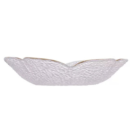 BOWL CRISTAL MARTELADO COM BORDA DOURADA TAJ FLOR-M