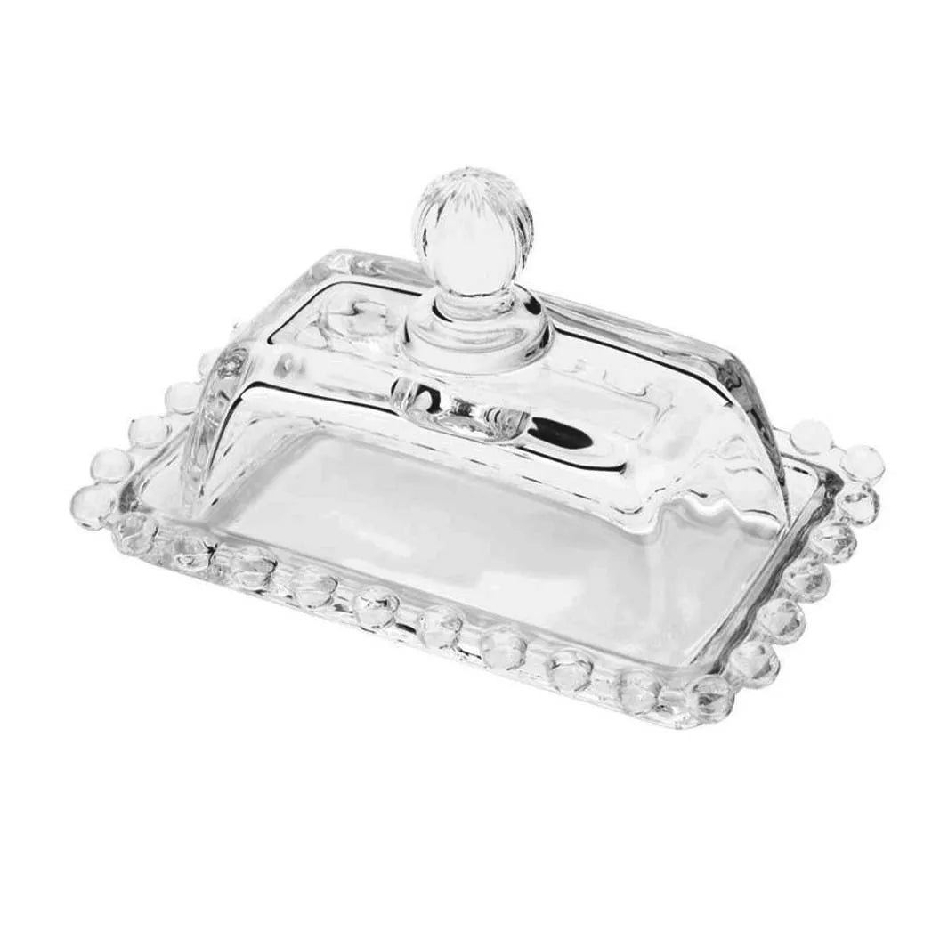 MANTEIGUEIRA CRISTAL DE CHUMBO C/TAMPA PEARL 17x10,5x10cm