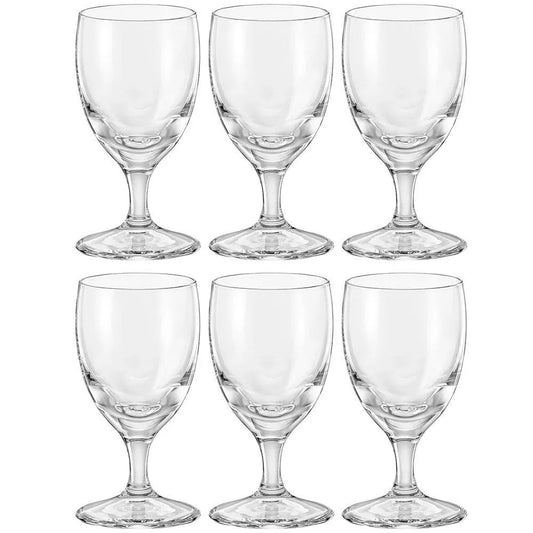 Jogo de 6 tacas para licor Praline em cristal ecologico 55ml A7,1cm