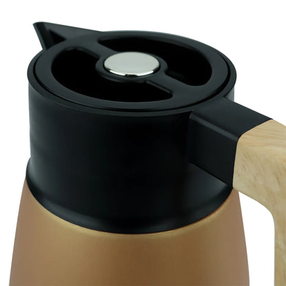 Garrafa Térmica em Plástico 1L-Cobre Metálico - DoceLar Loja