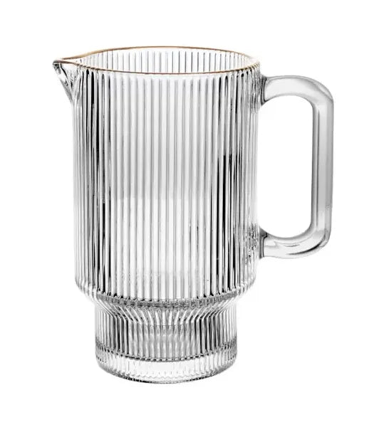 JARRA DE CRISTAL DE CHUMBO COM FIO DE OURO LINES 900ML