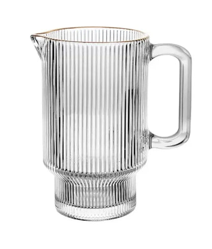 JARRA DE CRISTAL DE CHUMBO COM FIO DE OURO LINES 900ML