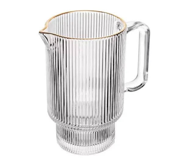 JARRA DE CRISTAL DE CHUMBO COM FIO DE OURO LINES 900ML