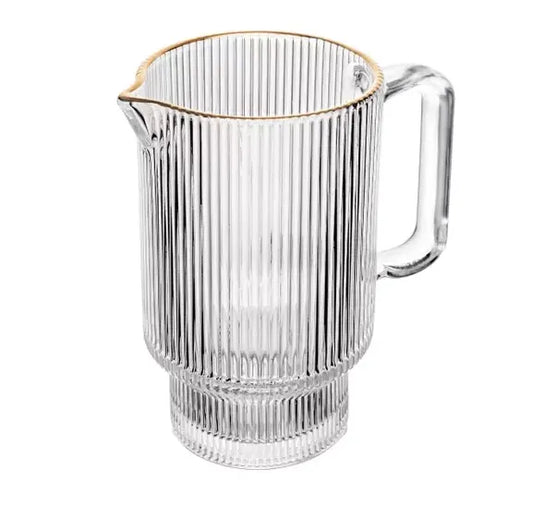 JARRA DE CRISTAL DE CHUMBO COM FIO DE OURO LINES 900ML