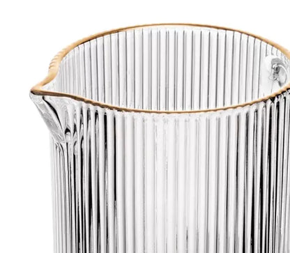 JARRA DE CRISTAL DE CHUMBO COM FIO DE OURO LINES 900ML