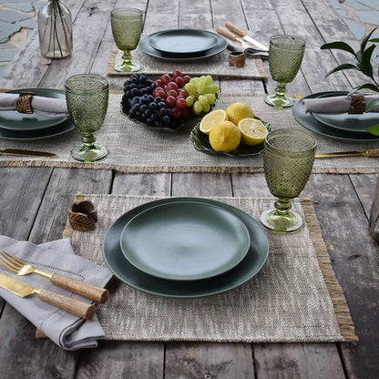 Jogo Americano Avulso Rami Franjas Natural - DoceLar Loja