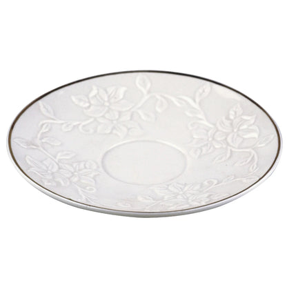 Jogo de 6 Peças P/Café em New Bone China Borda Dourada - DoceLar Loja