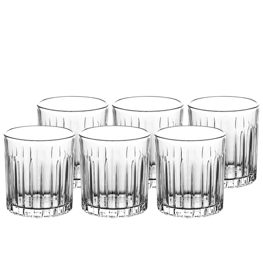 Jogo de 6 Copos Baixos em Cristal Ecológico - DoceLar Loja