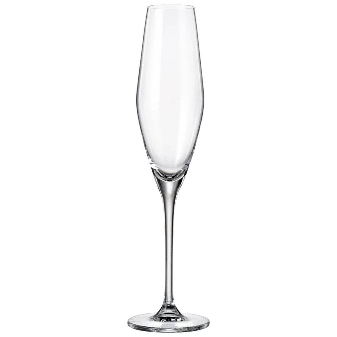 Jogo de 6 taças P/Champanhe em Cristal Ecológico - DoceLar Loja