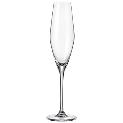 Jogo de 6 taças P/Champanhe em Cristal Ecológico - DoceLar Loja