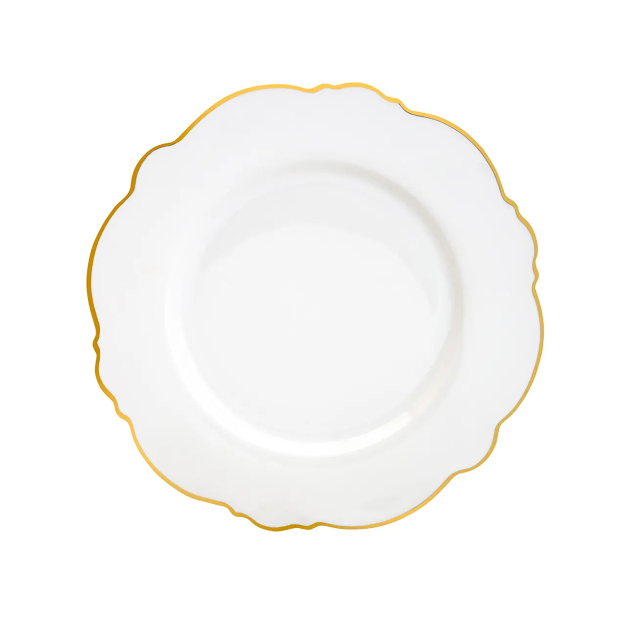 Cj 6 Pratos Sobremesa Maldivas Fio Dourado - DoceLar Loja