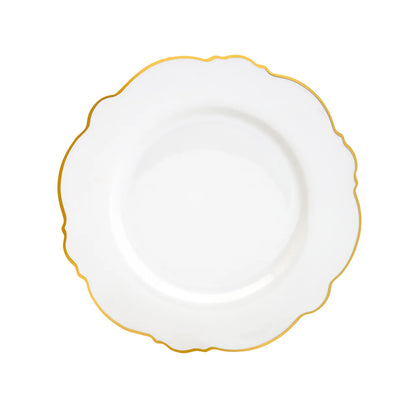 Cj 6 Pratos Sobremesa Maldivas Fio Dourado - DoceLar Loja