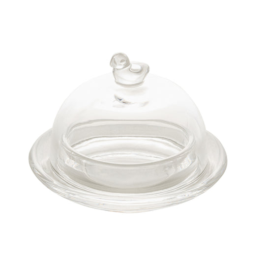 Manteigueira de Cristal Pássaro - DoceLar Loja