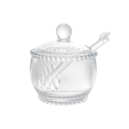 Meleira de Cristal com Colher Pearl - DoceLar Loja