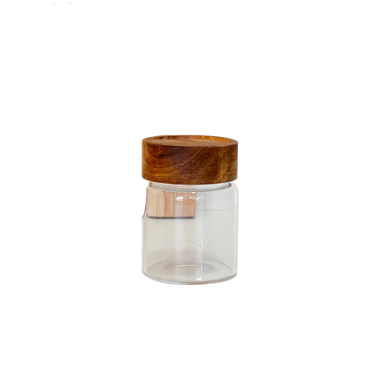 Porta Mantimento de Vidro com Tampa Bambu - DoceLar Loja