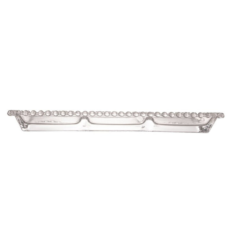 Petisqueira Cristal de Chumbo c/3 Divisões Pearl