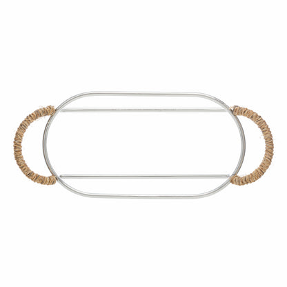 Porta Geléia de Aço Inox com Alça em Sisal Nature - DoceLar Loja