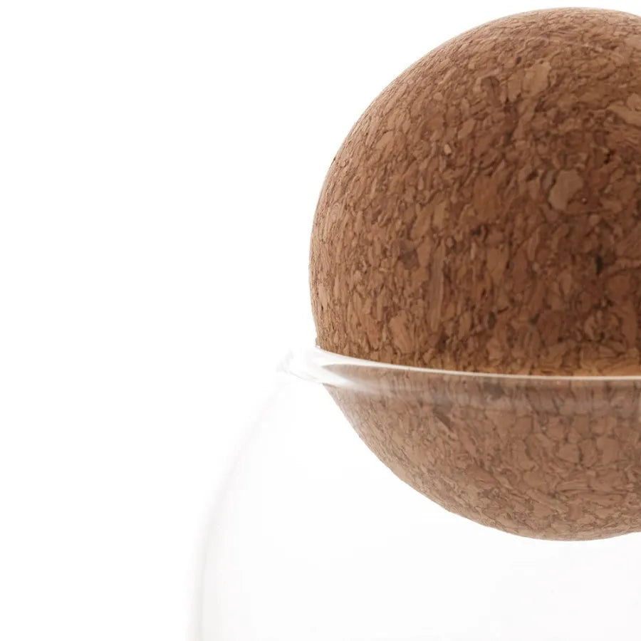 Pote Vidro Borossilicato com Tampa Esfera Rolha -G - DoceLar Loja