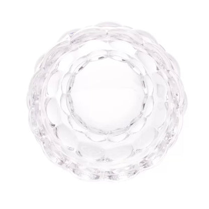 Potiche Decorativo C/ Pé de Cristal Bolhas - DoceLar Loja