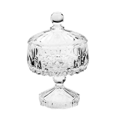 Potiche Decorativo de Cristal com Pé Louise - DoceLar Loja