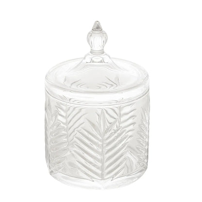 Potiche Decorativo De Cristal De Chumbo Palmeira - DoceLar Loja