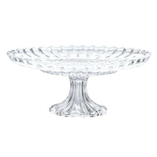Prato De Bolo Com Pé Cristal Geneva - DoceLar Loja
