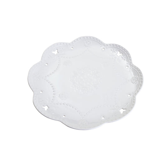 Prato de Porcelana Butterfly Branco - DoceLar Loja