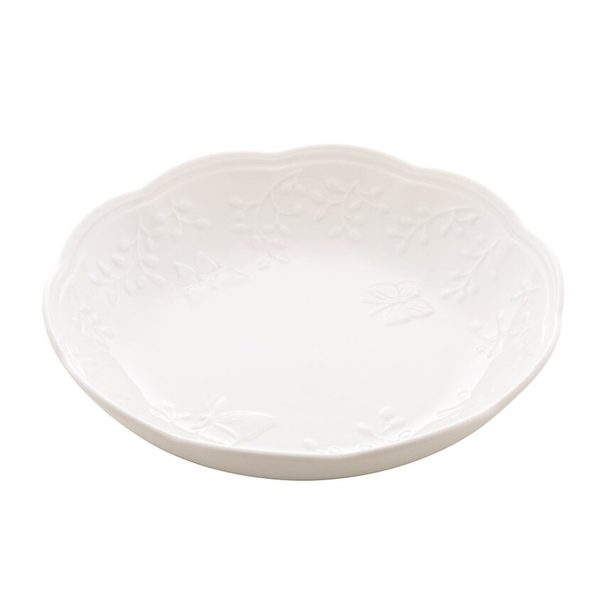 Prato Fundo de Porcelana Butterfly Flower - DoceLar Loja