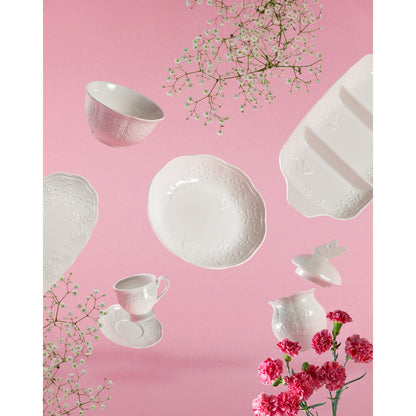 Prato Fundo de Porcelana Butterfly Flower - DoceLar Loja