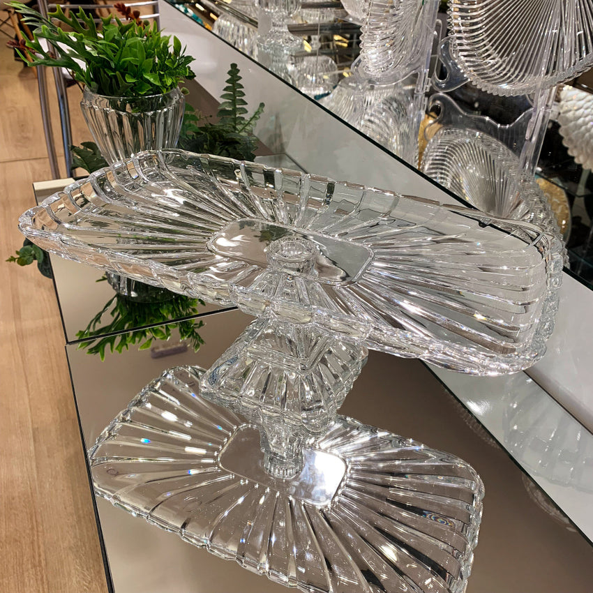 Prato para Bolo de Cristal Quadratta - DoceLar Loja