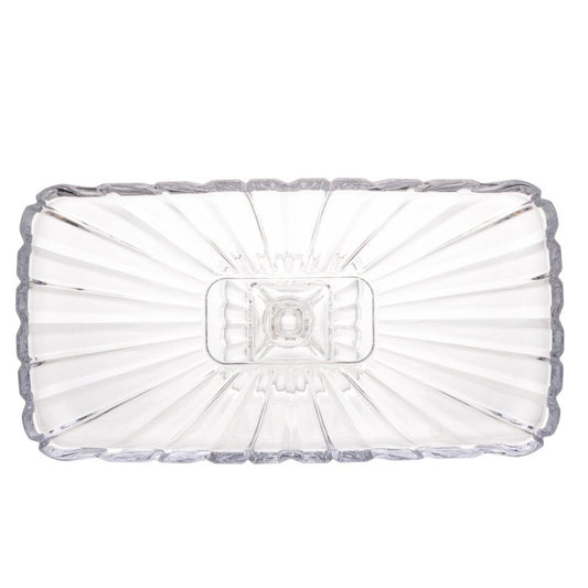 Prato para Bolo de Cristal Quadratta - DoceLar Loja