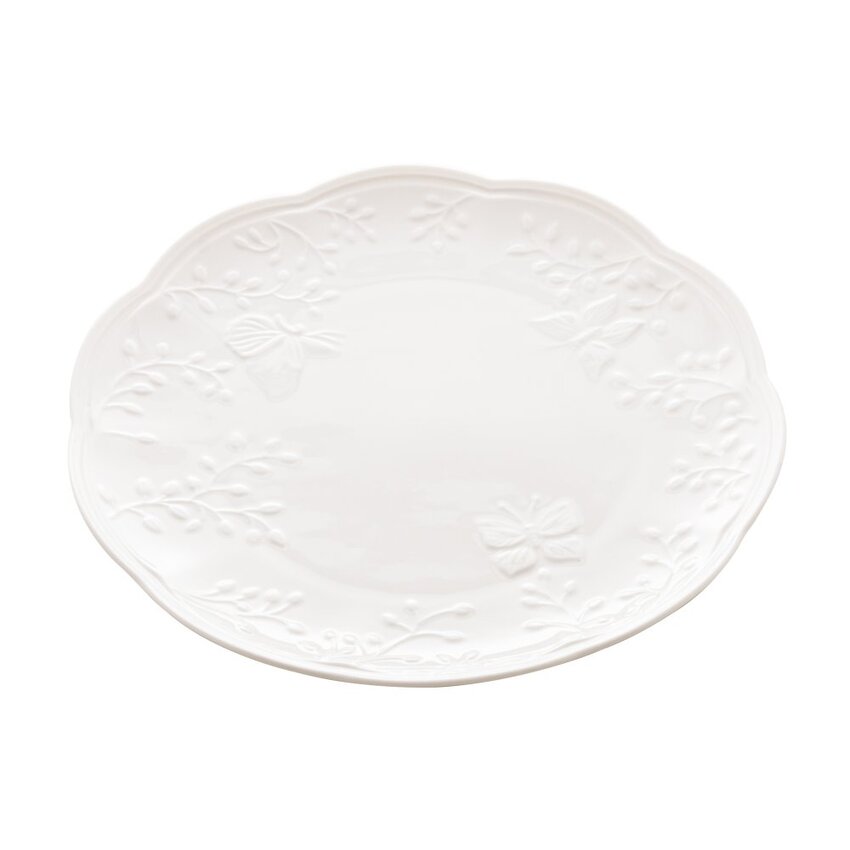 Prato para Sobremesa de Porcelana Butterfly Flower - DoceLar Loja