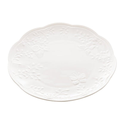 Prato Raso de Porcelana Butterfly Flower - DoceLar Loja