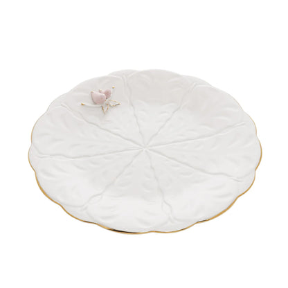 Prato p/ Bolo de Porcelana Birds