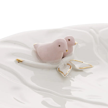 Prato p/ Bolo de Porcelana Birds